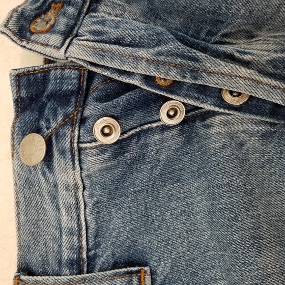 Madewell Women's Size 29 Rigid Denim Relaxed Mini Skirt in Rosehill Wash AL371 - Picture 4 of 6